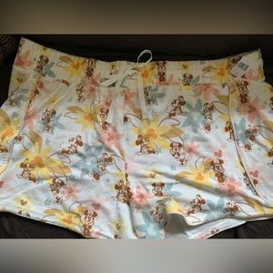 Minnie Mouse Knit Shorts for Women Vintage Floral Size 2X